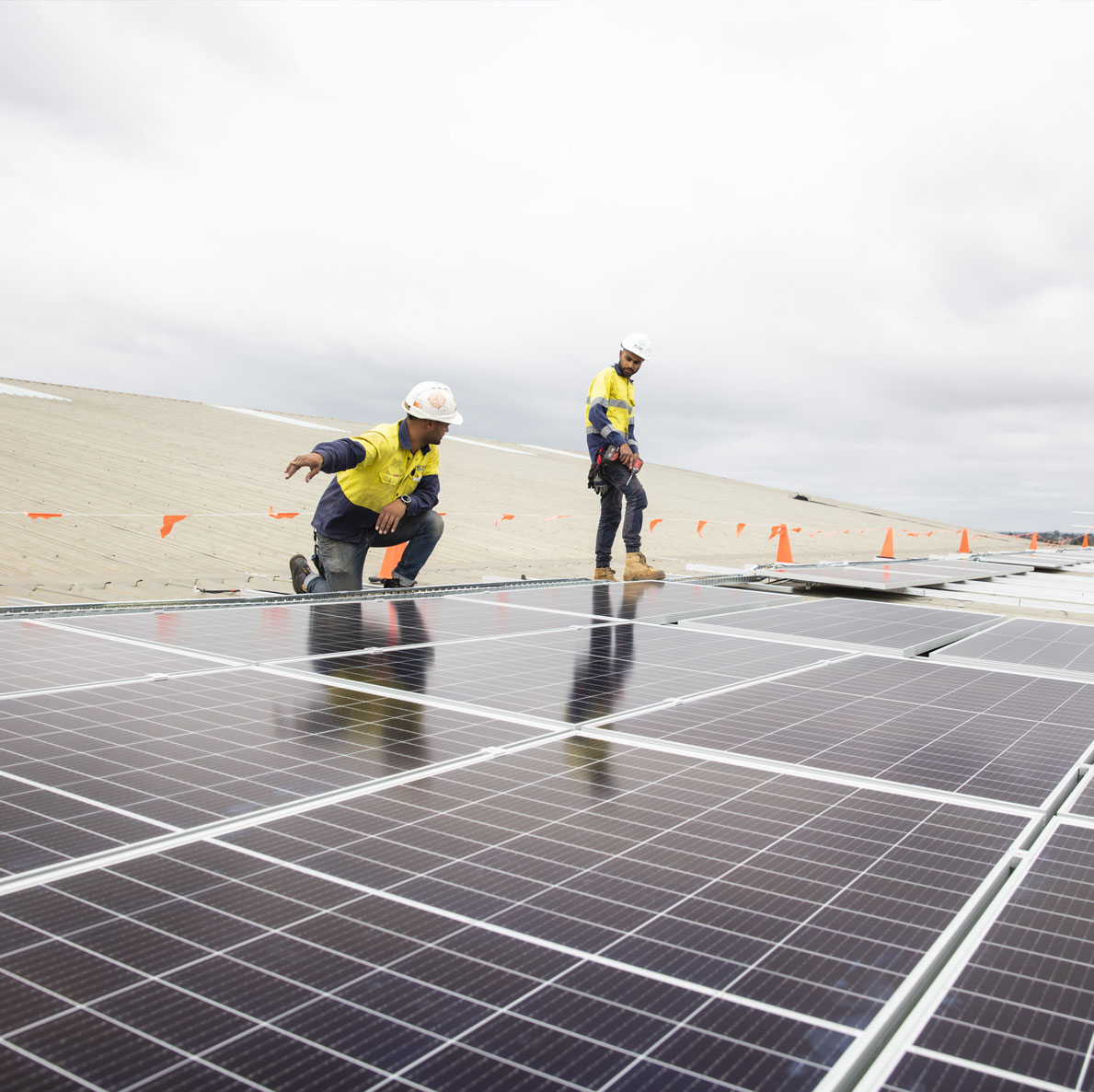 Solar Installers on the roof