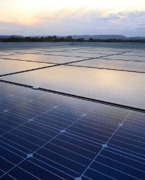 solar panels and sky