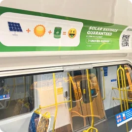 UNIfied energy ad on Melbourne train